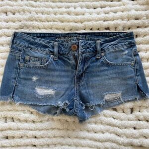 American Eagle Outfitters Distressed Blue Jean Shorts